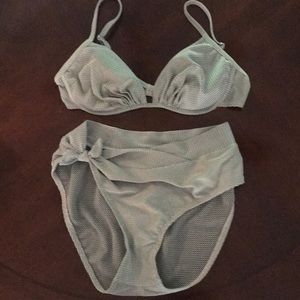 Silver bikini.